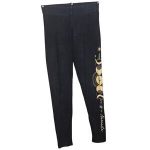 Athletech XS Celestial Moon Graphic Leggings Stretchy High Rise Fit Activewear